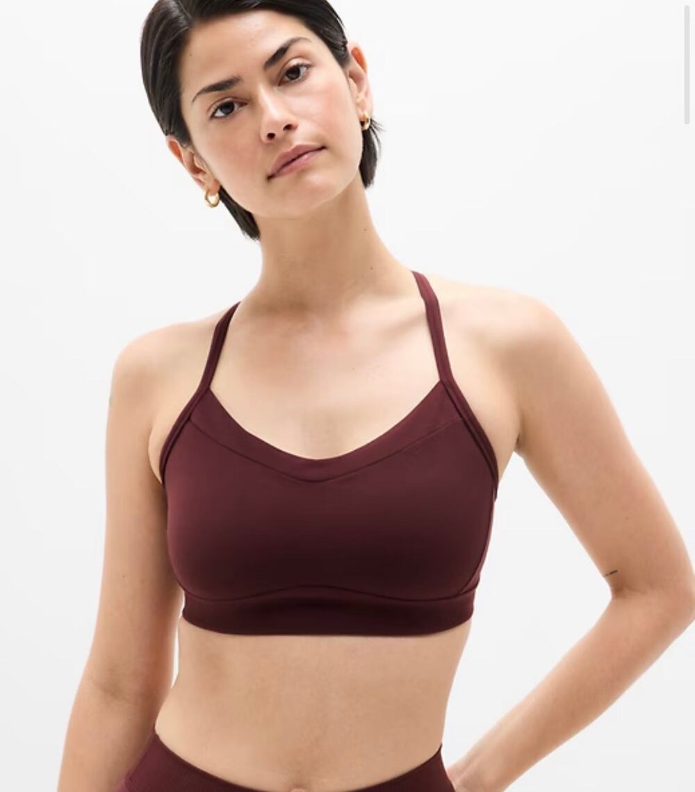 NWT Athleta Vital Bra for D-DD Cups "Garnet" Red Size Small